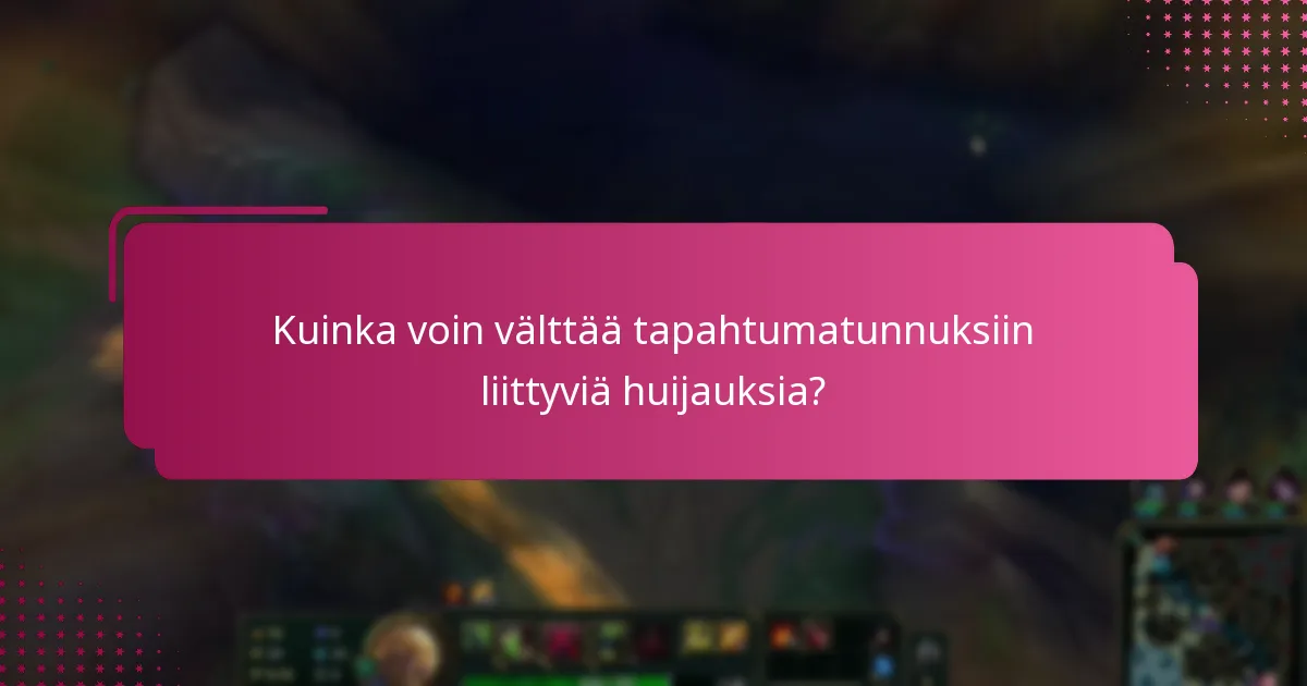 Mitkä ovat turvalliset lunastusmenettelyt tapahtumatunnuksille?