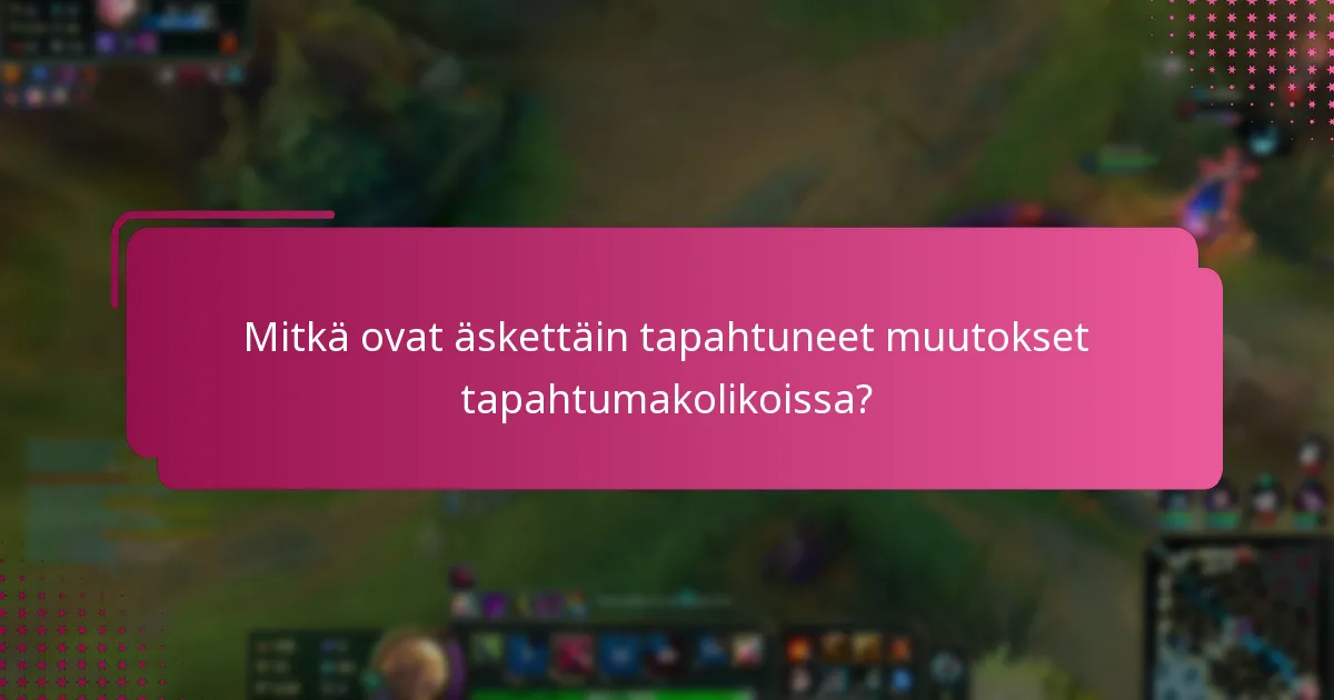 Mitkä uudet ominaisuudet on lisätty tapahtumakolikoihin?