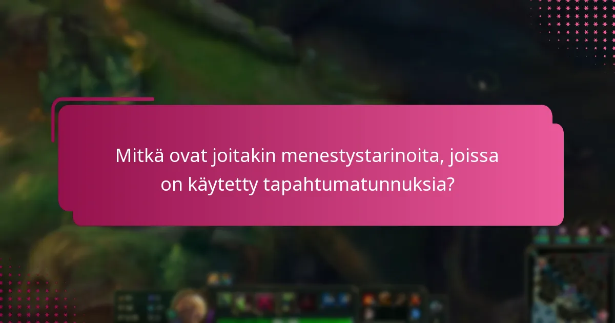 Kuinka tapahtumatunnukset vertautuvat muihin sitoutumisratkaisuihin?