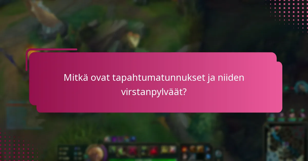 Mitkä palkinnot liittyvät tapahtumatunnusten virstanpylväisiin?